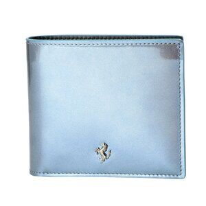 Scuderia Ferrari "Hypersonic Horizontal" Blue Patent Leather Logo Bifold Wallet